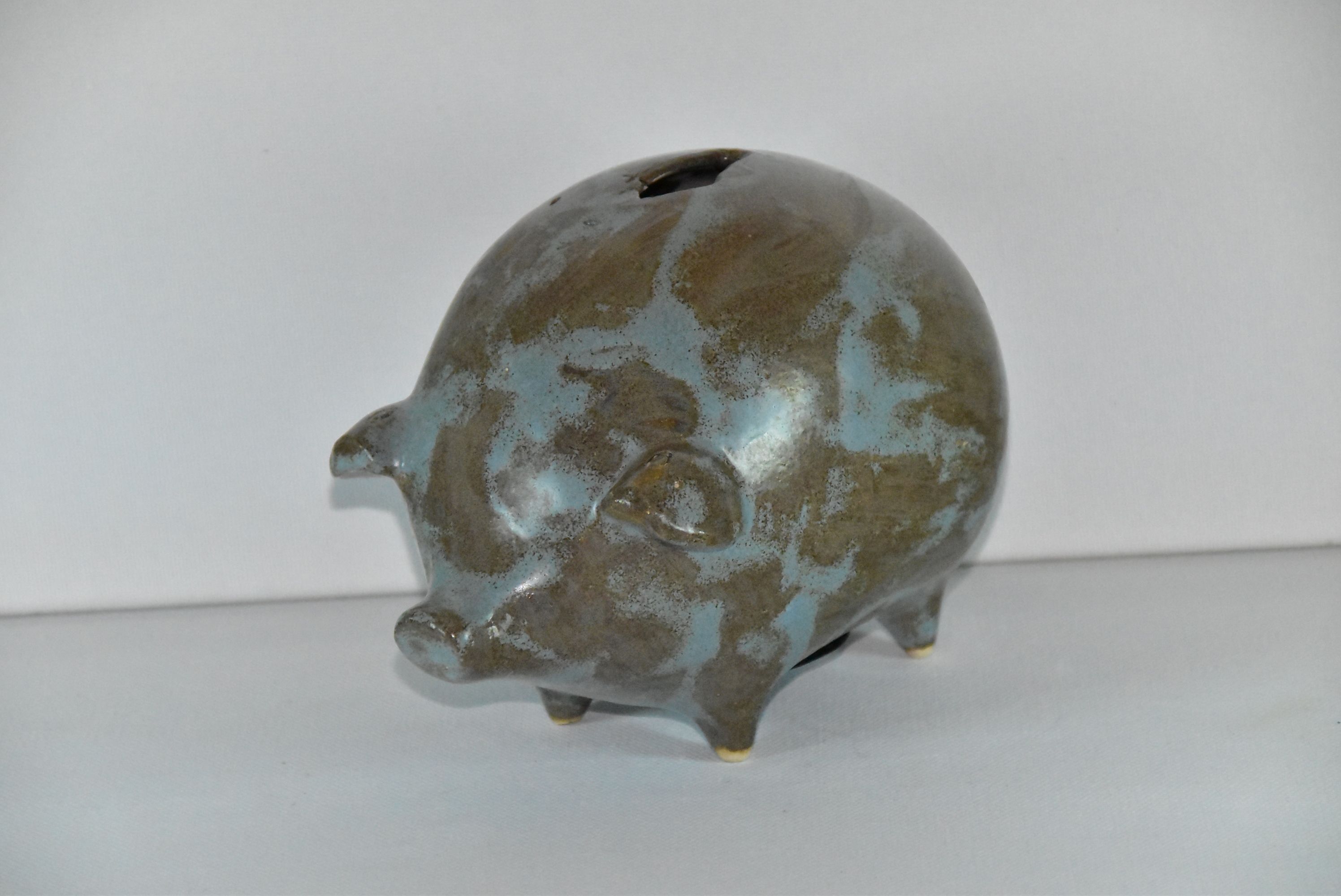 blauquarz, blau mit braunen Flecken